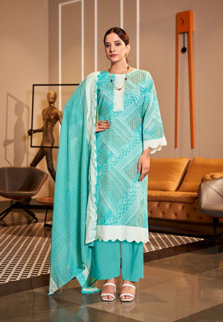 Alok Zulfat Present Afsana Pure Cotton Exclusive Designer Print Top Bottom With Dupatta On Wholesale