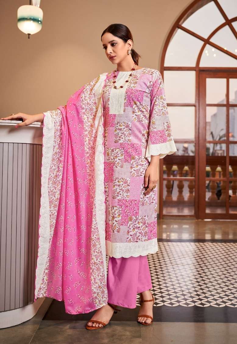 Alok Zulfat Present Afsana Pure Cotton Exclusive Designer Print Top Bottom With Dupatta On Wholesale