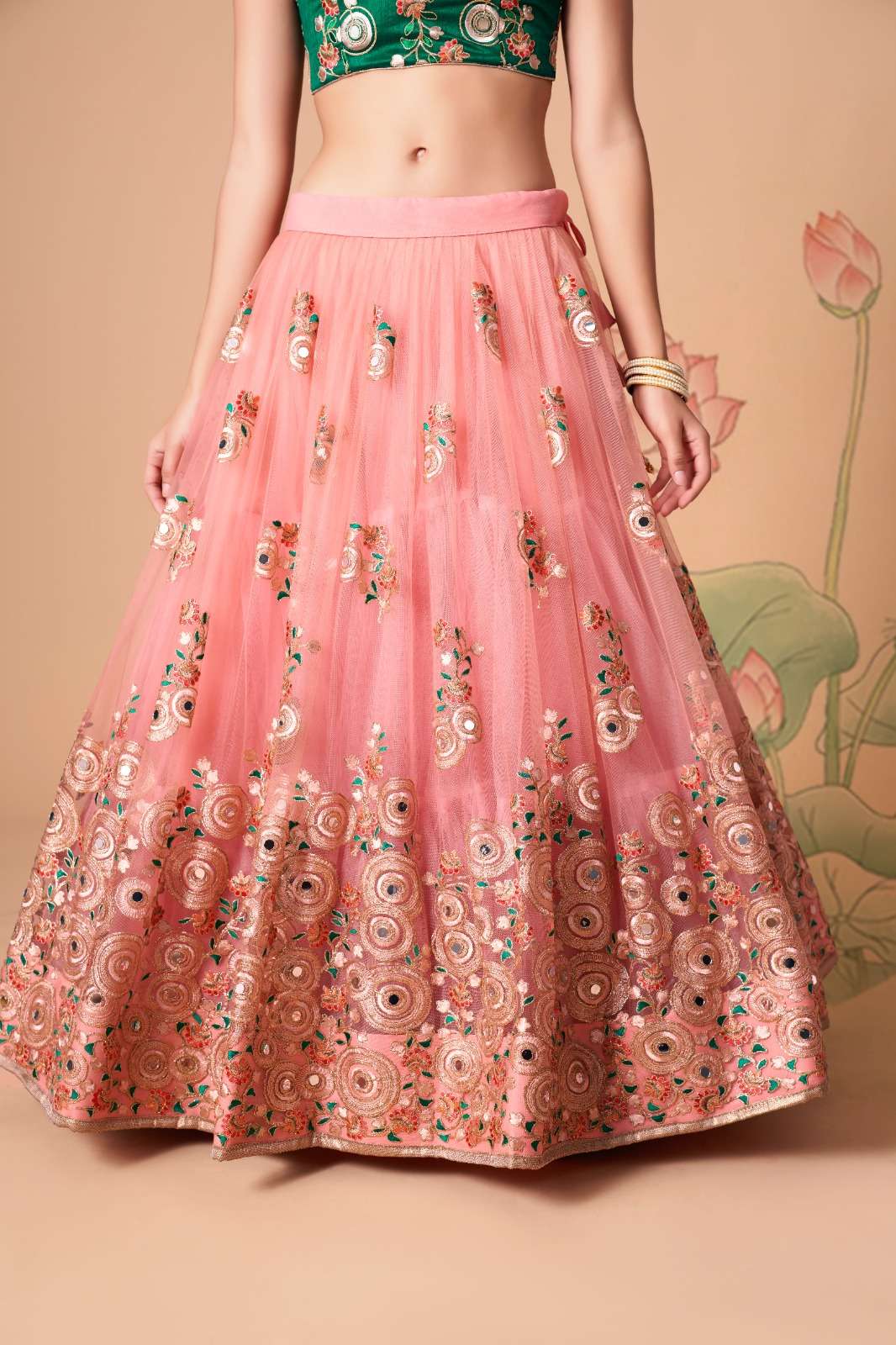 Embroidery Reception Lehenga collection 1 Piecs in wholesale Price