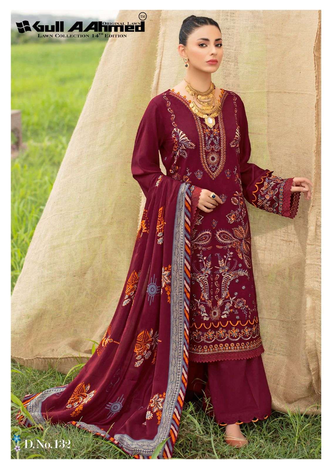 Gul Ahmed Vol-14 Pure Lawn Collection On Wholesale