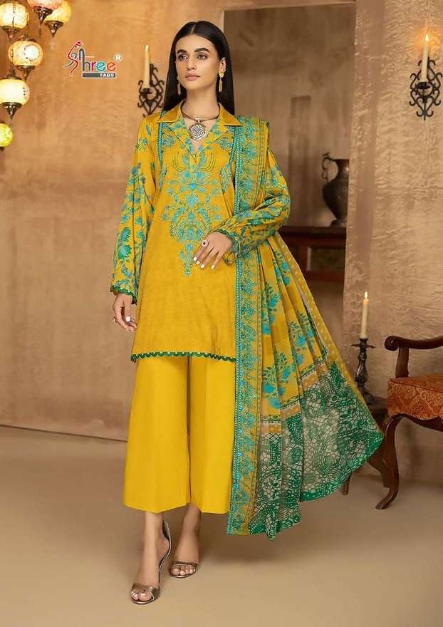 Shree Fab Sapphire Vol 1 Top Pure Embroidery With Self Embroidery On Wholesale