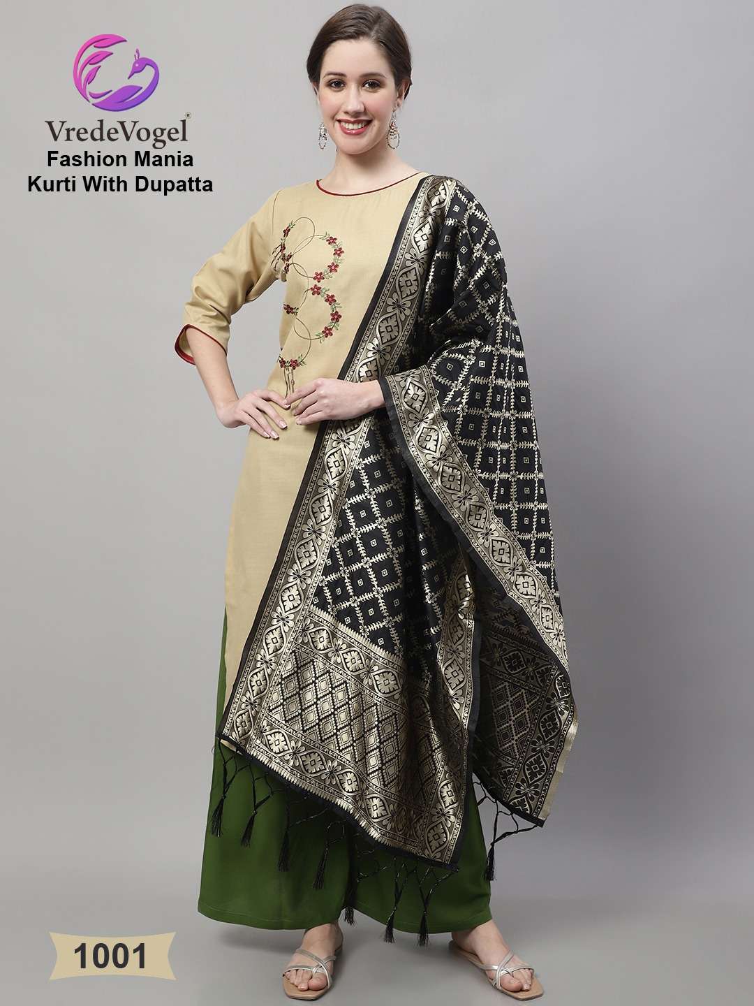 Vredevogel Fashion Mania Fancy Kurti With Dupatta Collection On Wholesale 