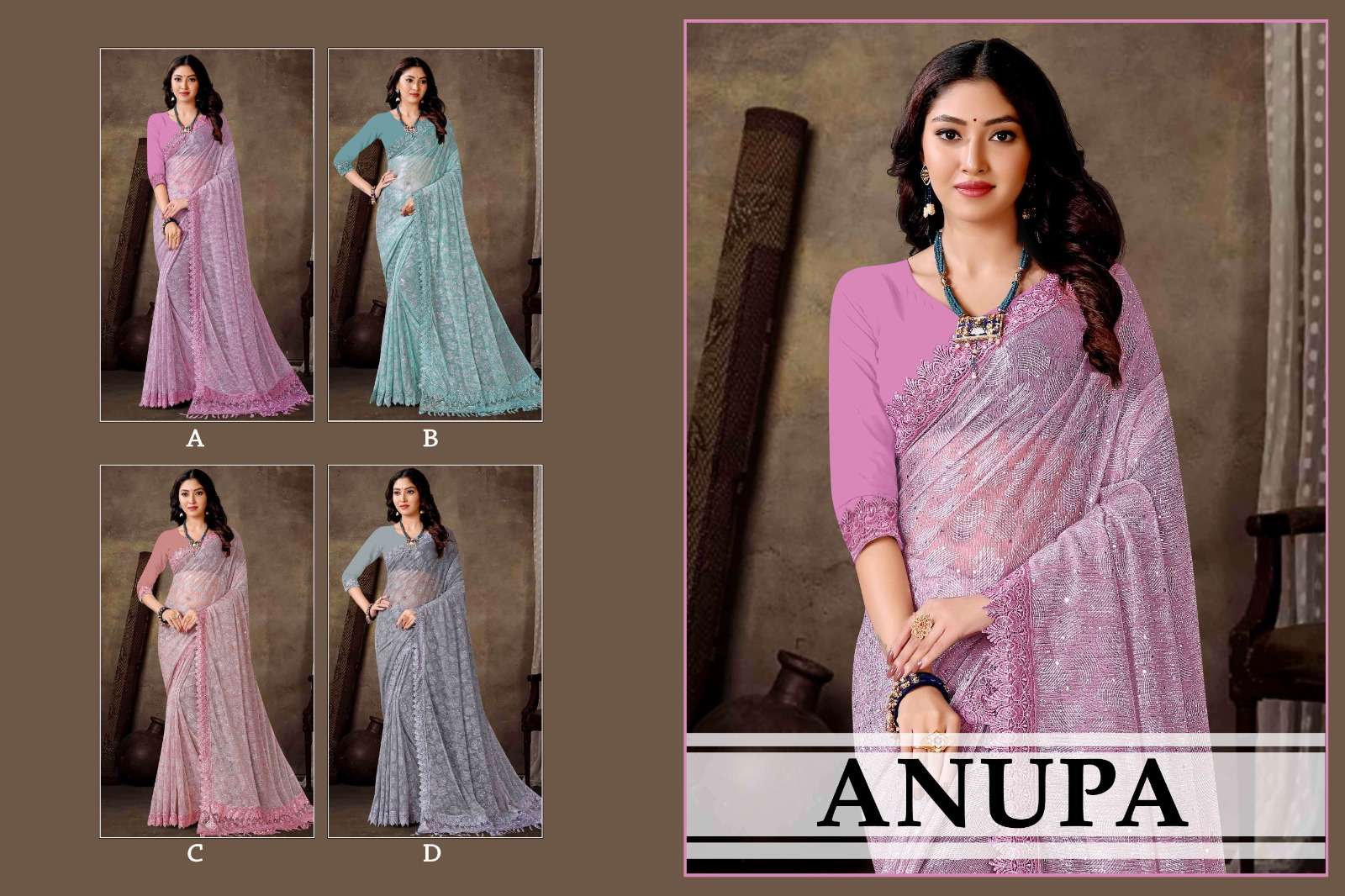 Anupa Lycra Bollywood exclusive saree collection wholesale