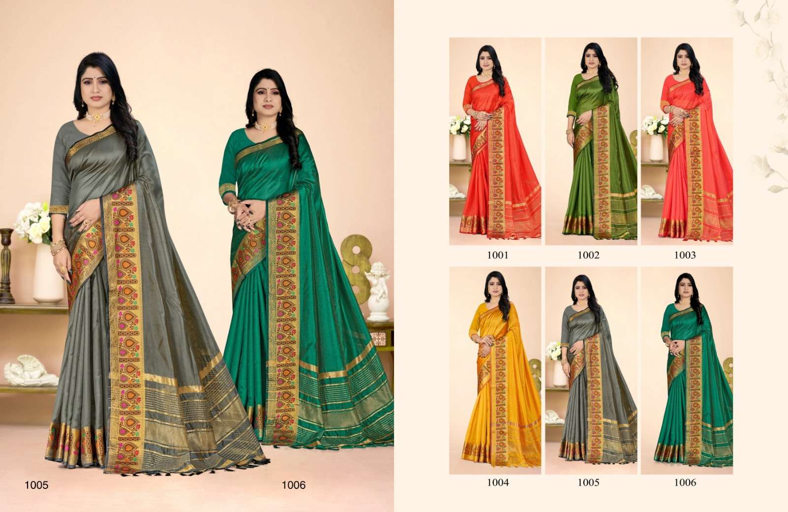 saroj textile presents Raga Silk vol 1 banarasi sarees catalogue