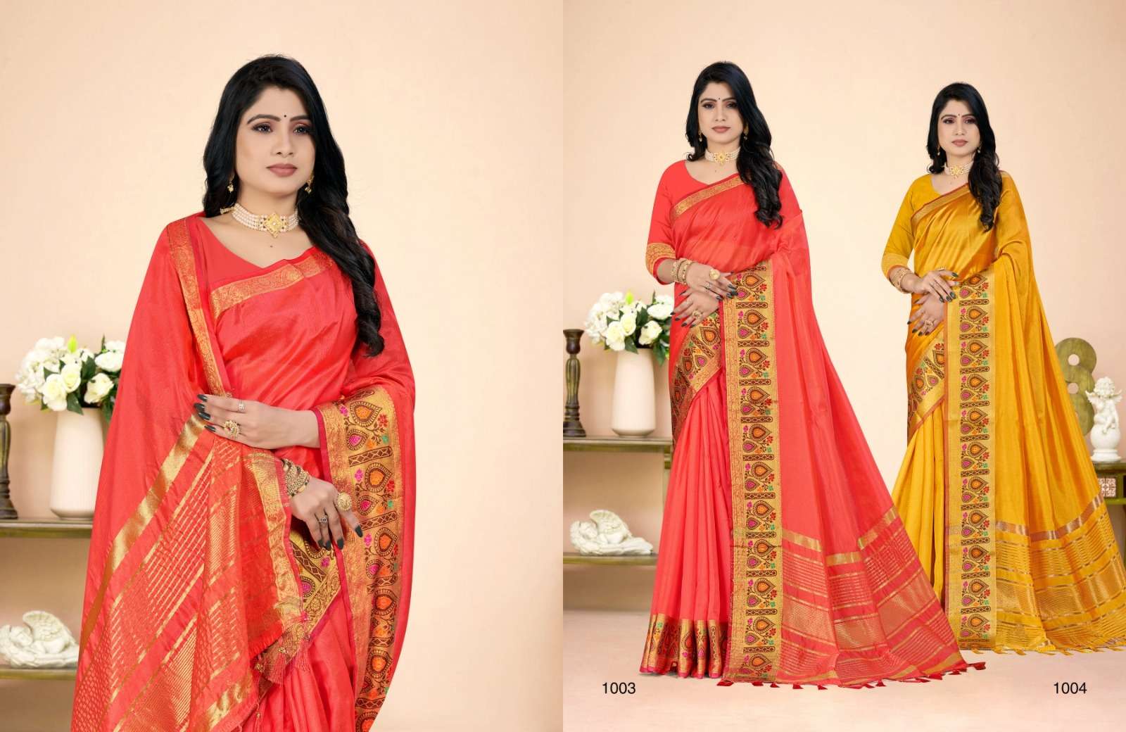 saroj textile presents Raga Silk vol 1 banarasi sarees catalogue