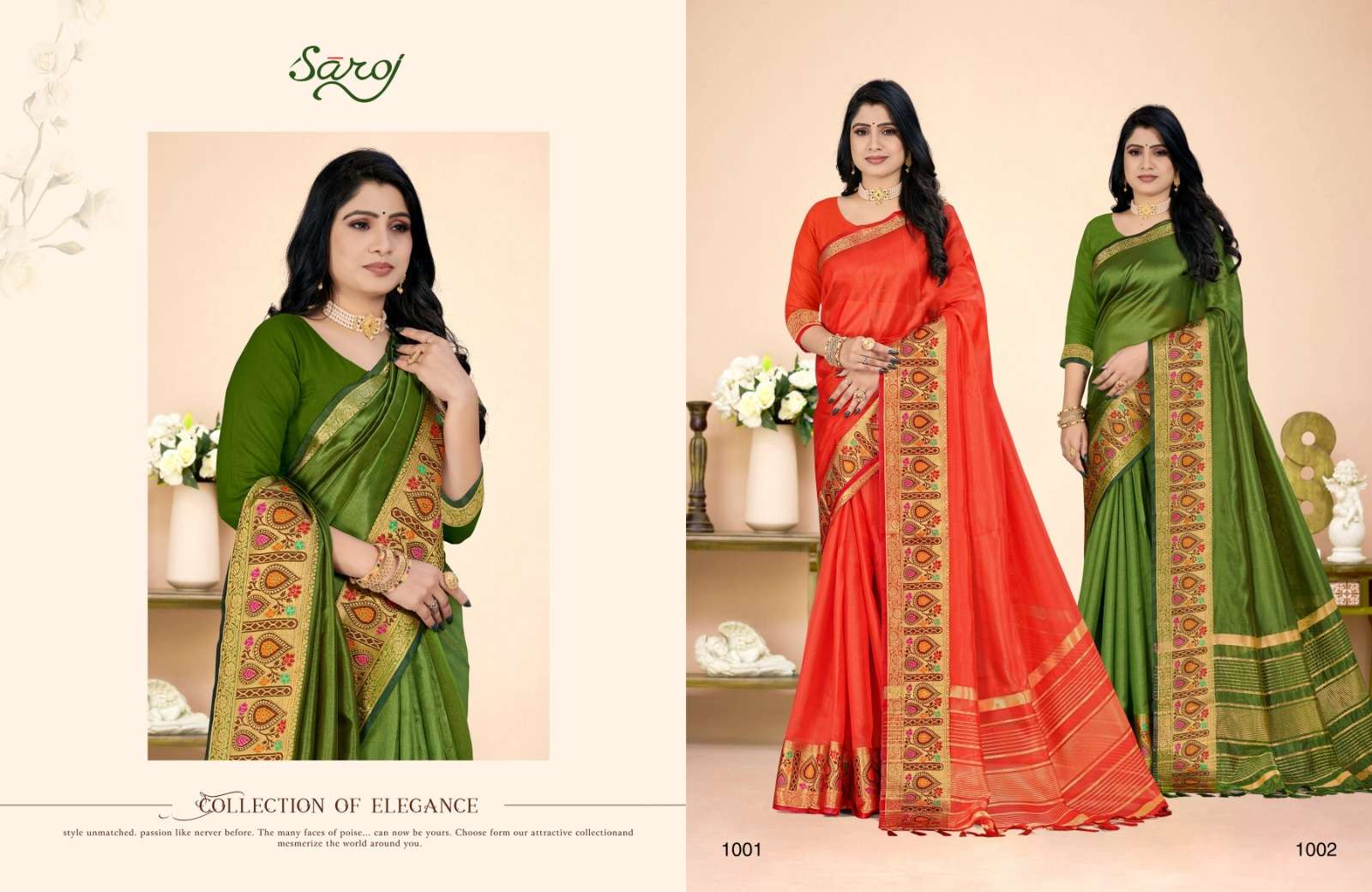 saroj textile presents Raga Silk vol 1 banarasi sarees catalogue