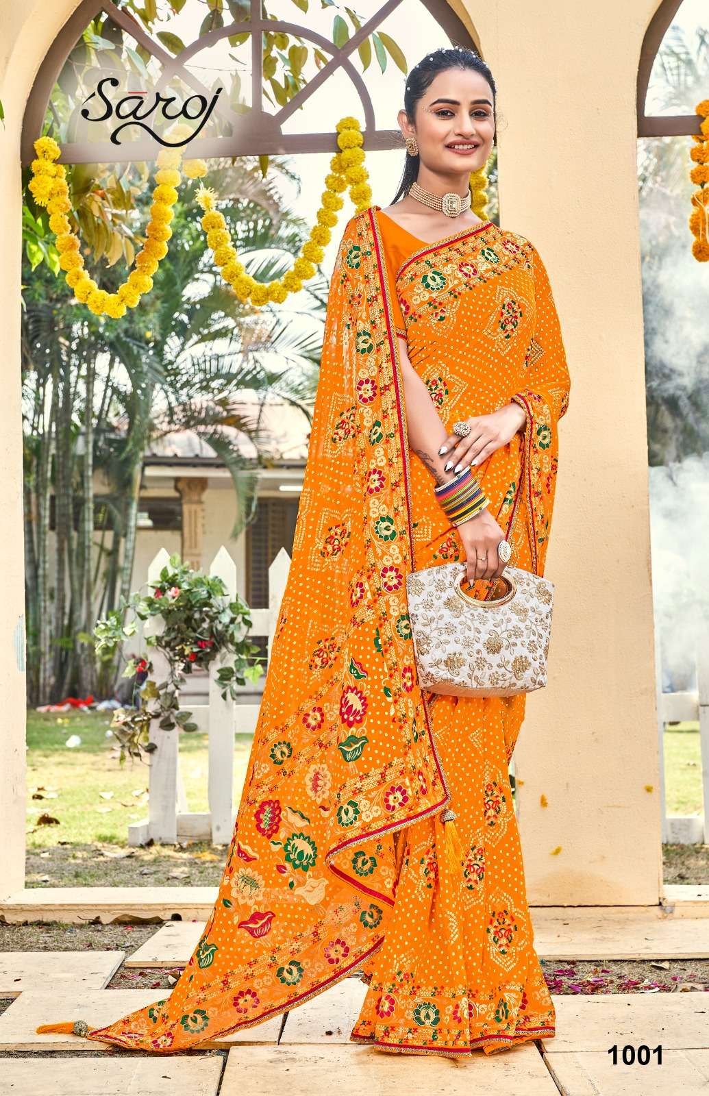 Saroj textile presents Sindoor Designer sarees catalogue