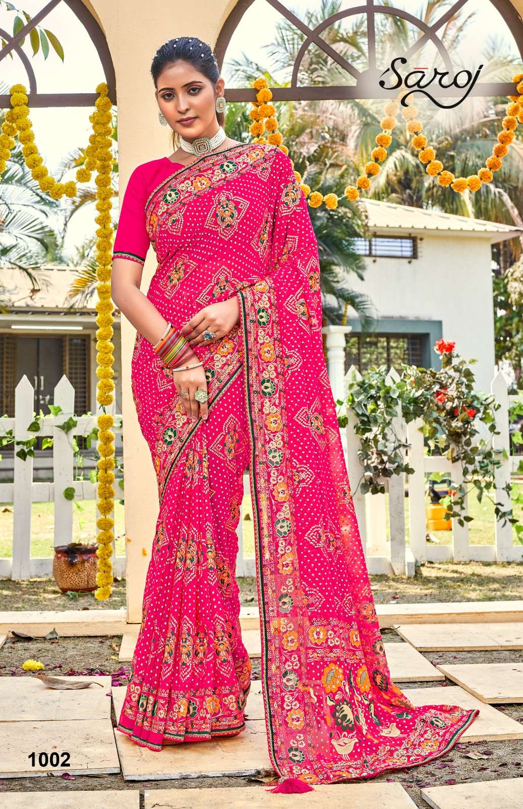 Saroj textile presents Sindoor Designer sarees catalogue