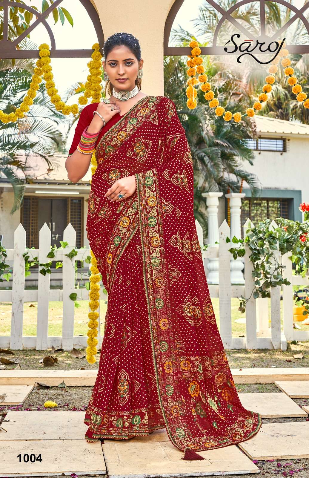 Saroj textile presents Sindoor Designer sarees catalogue