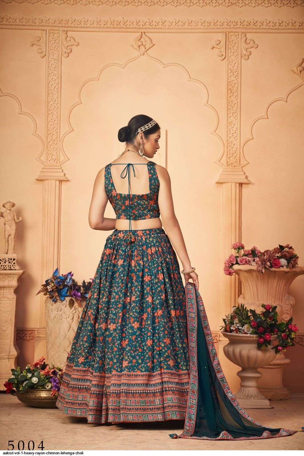 AAKRUT VOL 1 HEAVY RAYON CHINNON LEHENGA CHOLI Wholesale catalog