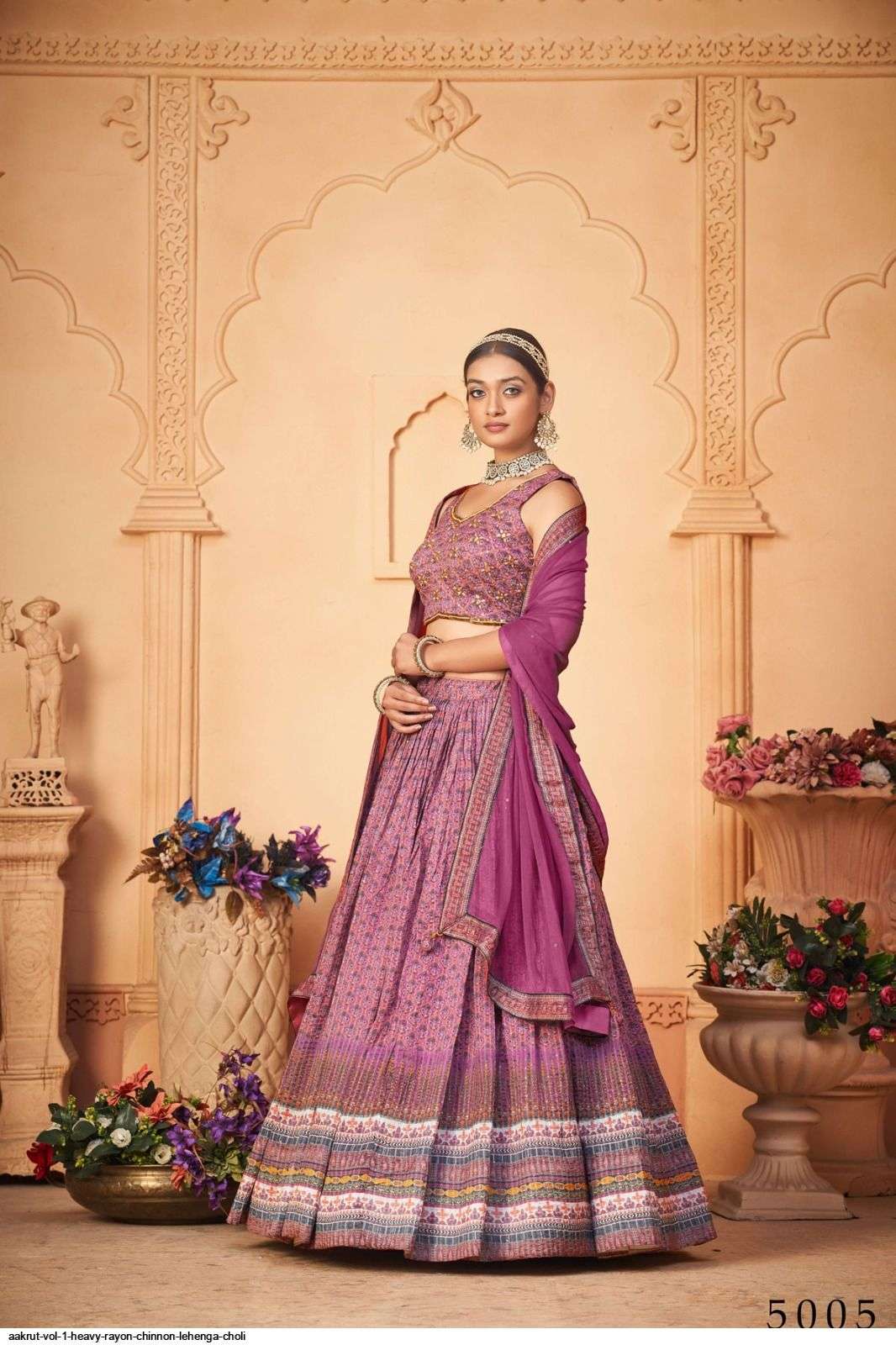 AAKRUT VOL 1 HEAVY RAYON CHINNON LEHENGA CHOLI Wholesale catalog