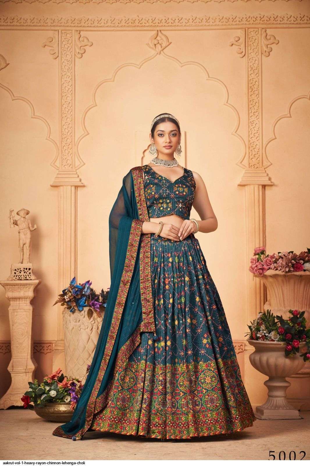 AAKRUT VOL 1 HEAVY RAYON CHINNON LEHENGA CHOLI Wholesale catalog