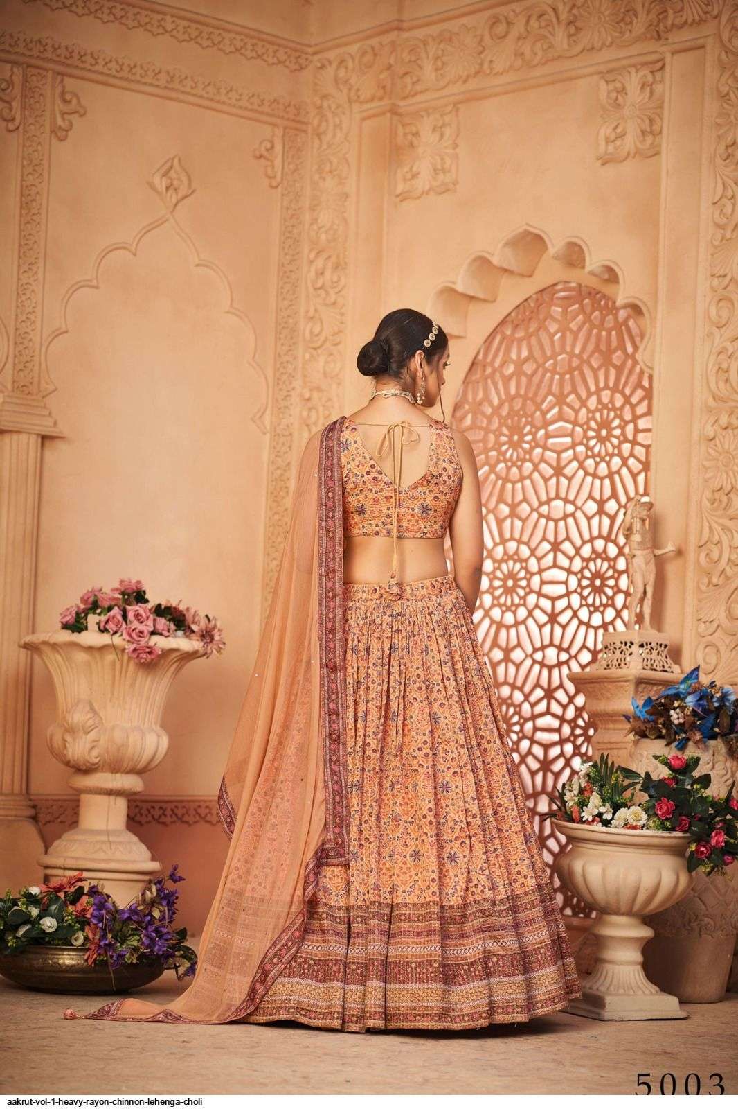 AAKRUT VOL 1 HEAVY RAYON CHINNON LEHENGA CHOLI Wholesale catalog
