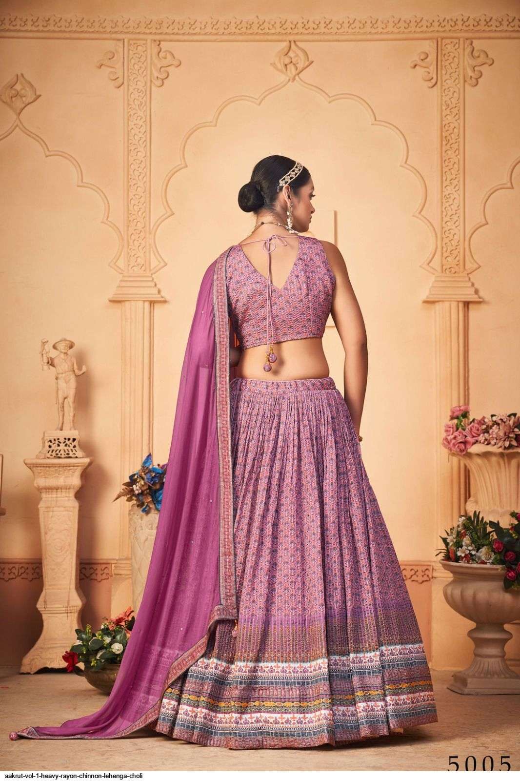 AAKRUT VOL 1 HEAVY RAYON CHINNON LEHENGA CHOLI Wholesale catalog