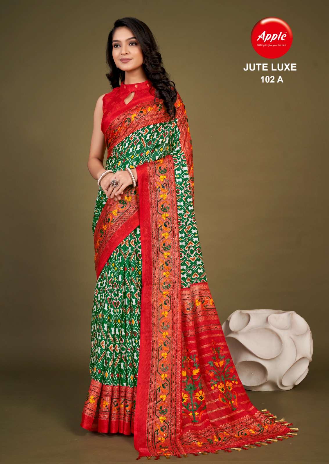Apple Jute Luxe 102 Casual Printed Silk Saree Wholesale catalog