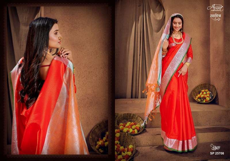 Aura Rajsheela Festive Wear Khun Silk Saree Wholesale catalog