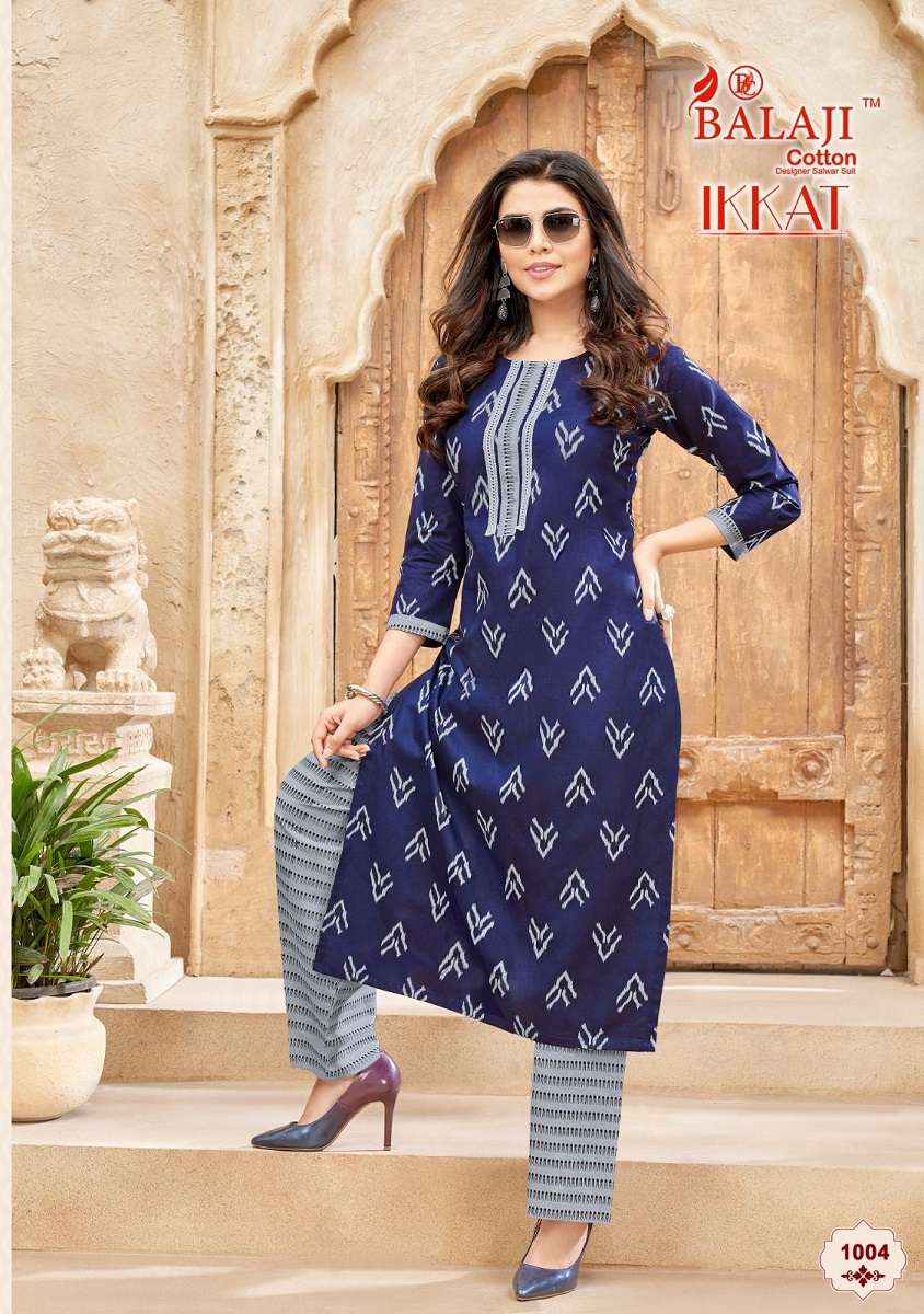 Balaji Ikkat – Kurti With Pant Wholesale Catalog