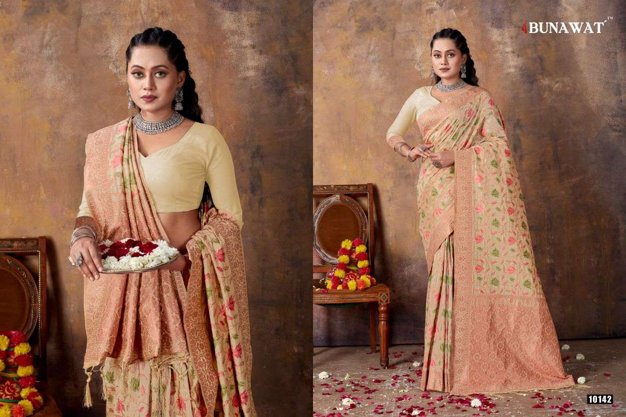 Bunawat Amanat Silk Festive Designer Saree Wholesale catalog