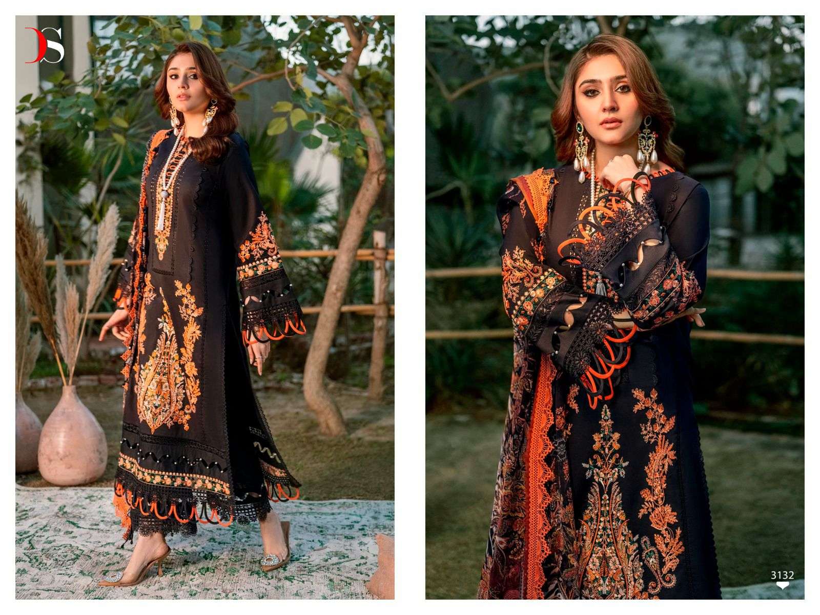 Deepsy Firdous Ombre 2 Cotton Dupatta Pakistani Suit Collection Wholesale catalog