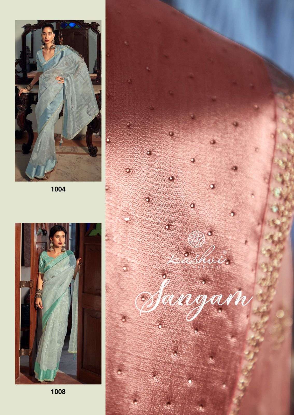 Kashvi Sangam 1001 Designer Organza Saree Wholesale catalog