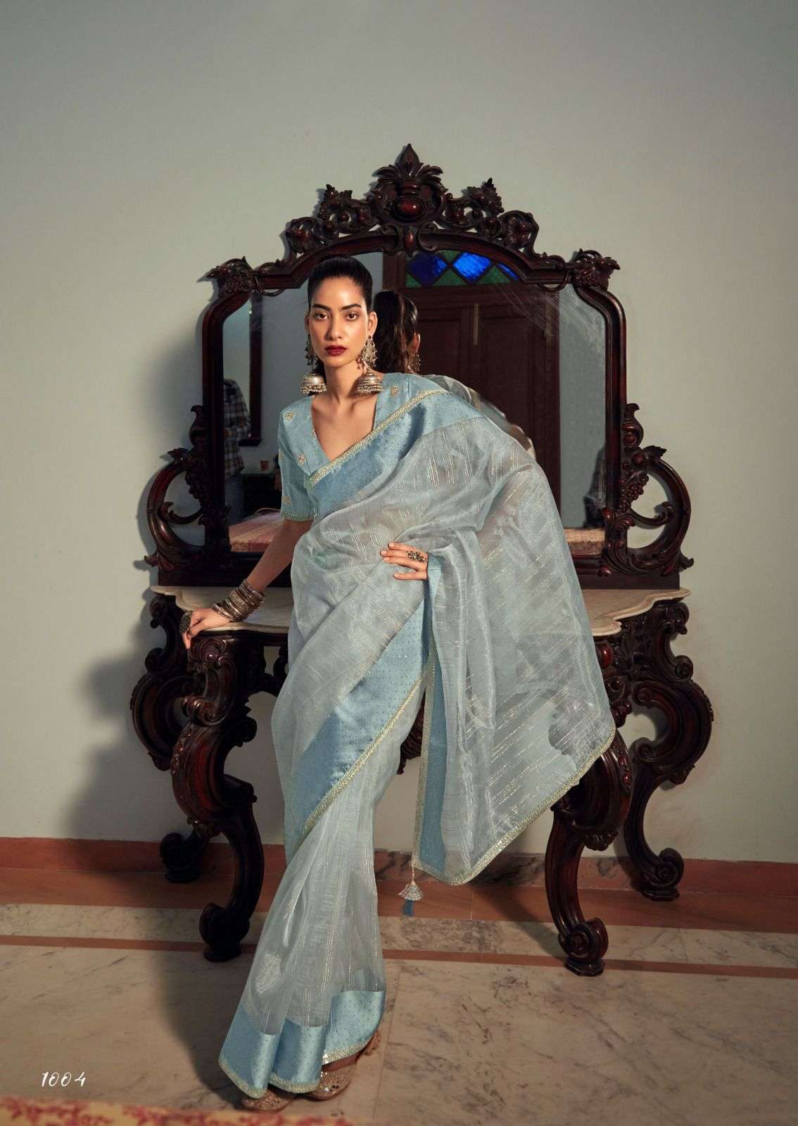 Kashvi Sangam 1001 Designer Organza Saree Wholesale catalog