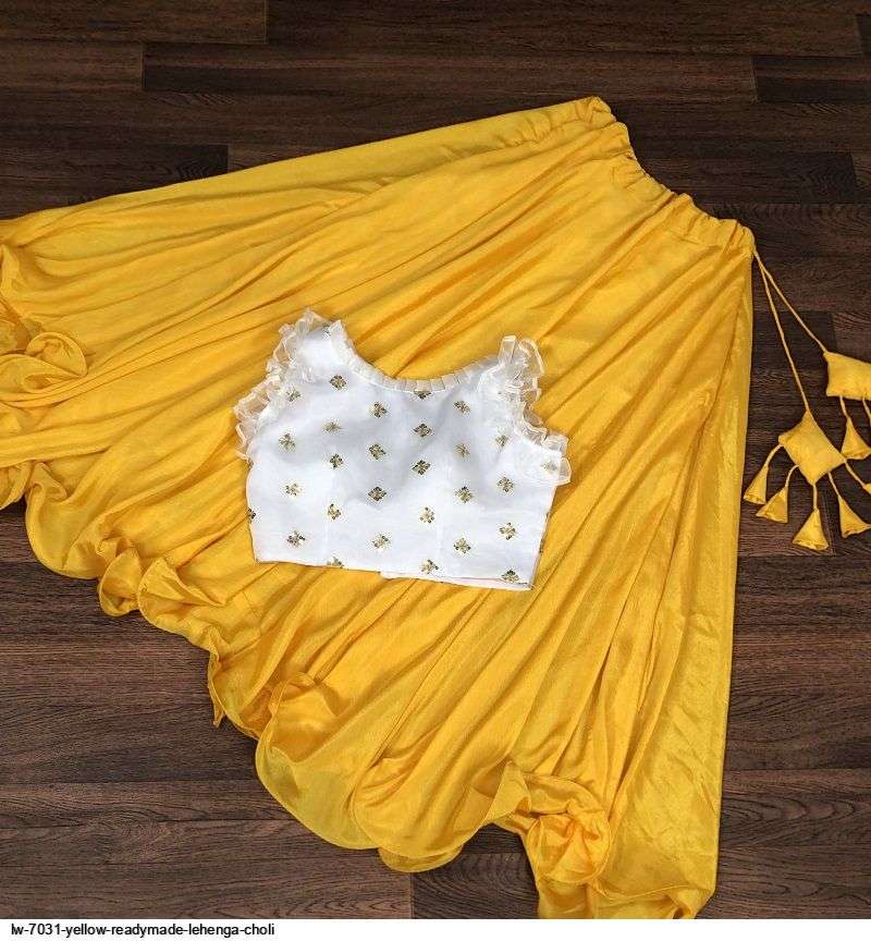 LW 7031 YELLOW READYMADE LEHENGA CHOLI Wholesale catalog