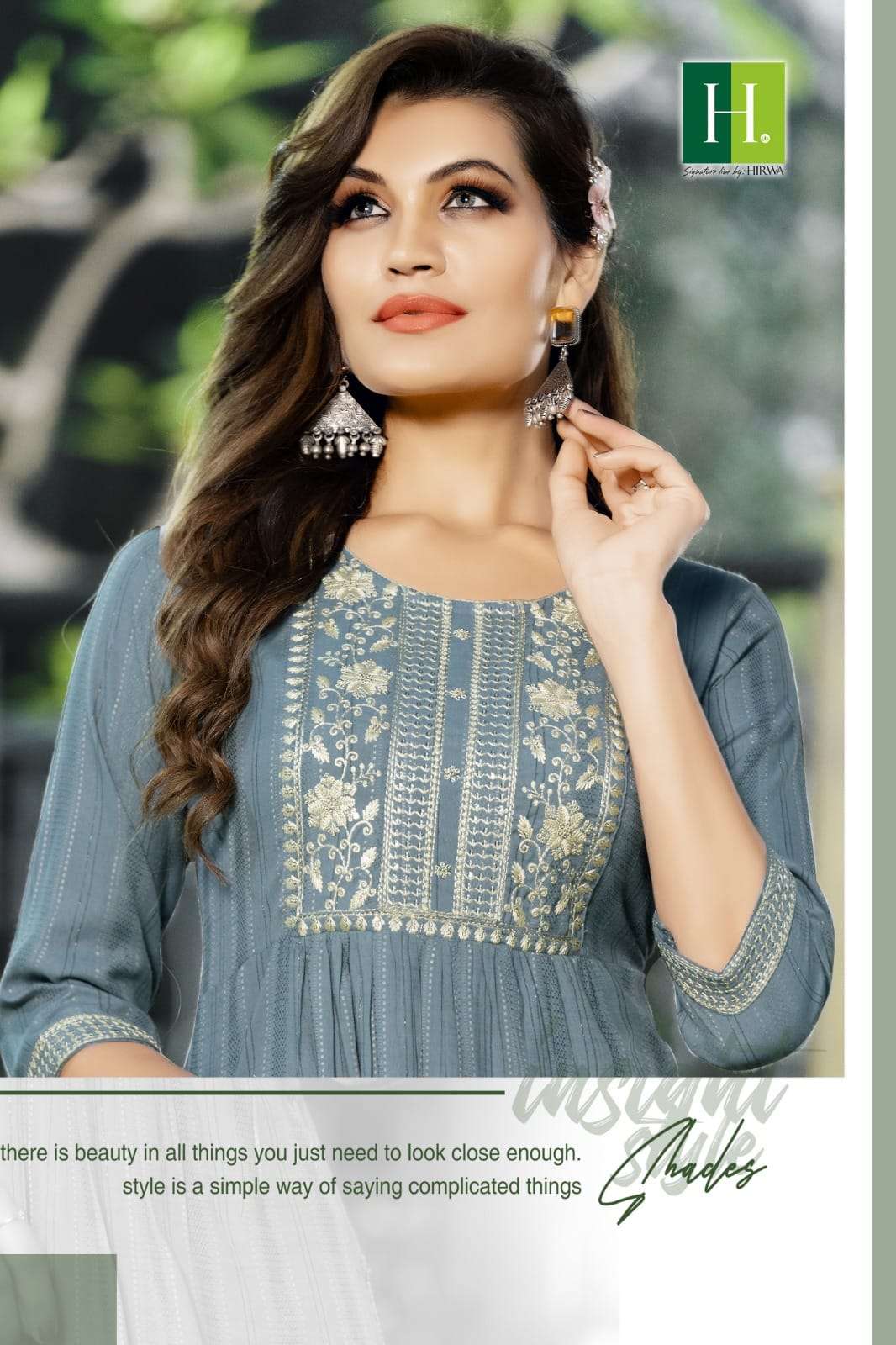 NAIRA  Self-Woven Fancy Viscose Rayon Kurati Wholesale catalog