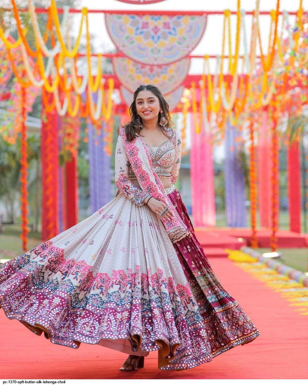 PC 1370 SPFT BUTTER SILK LEHENGA CHOLI WHOLESALE CATALOG