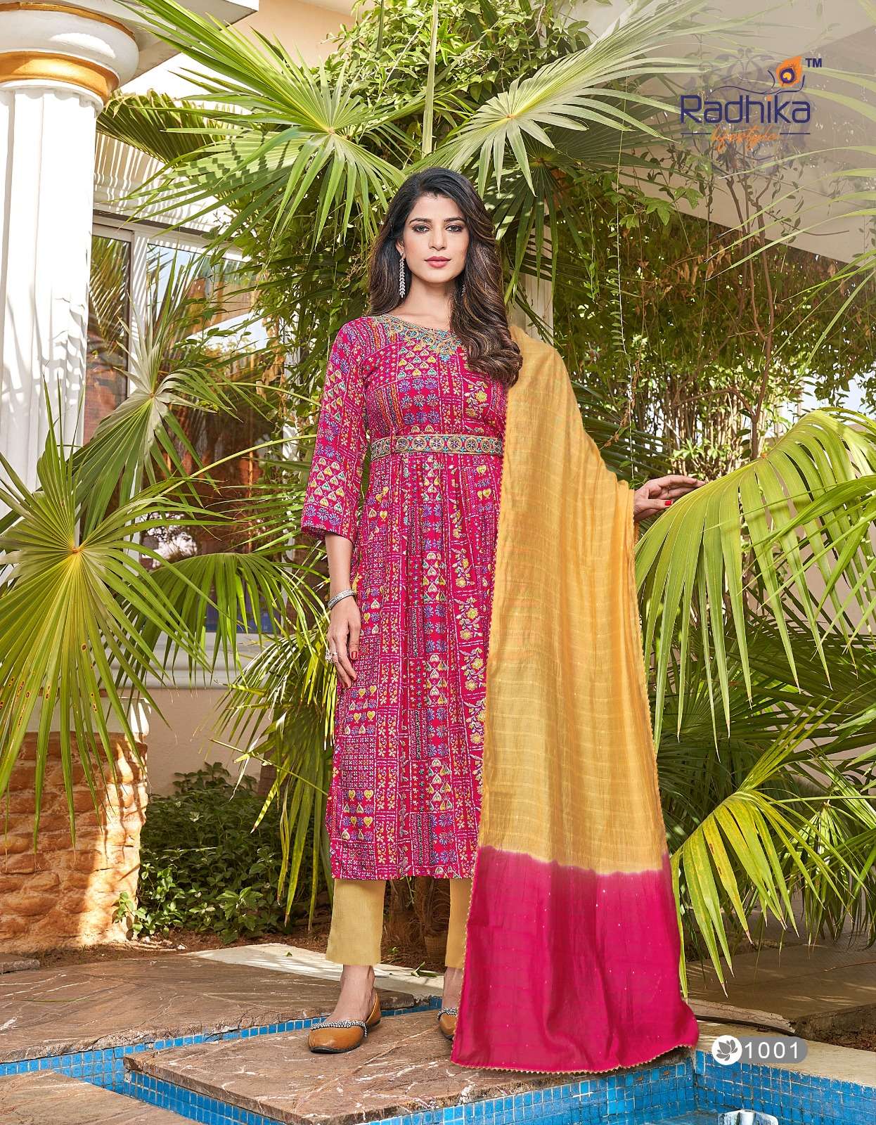 RADHIKA lifestyle LIMELIGHT VOL 1  top pant dupatta 3 pics 