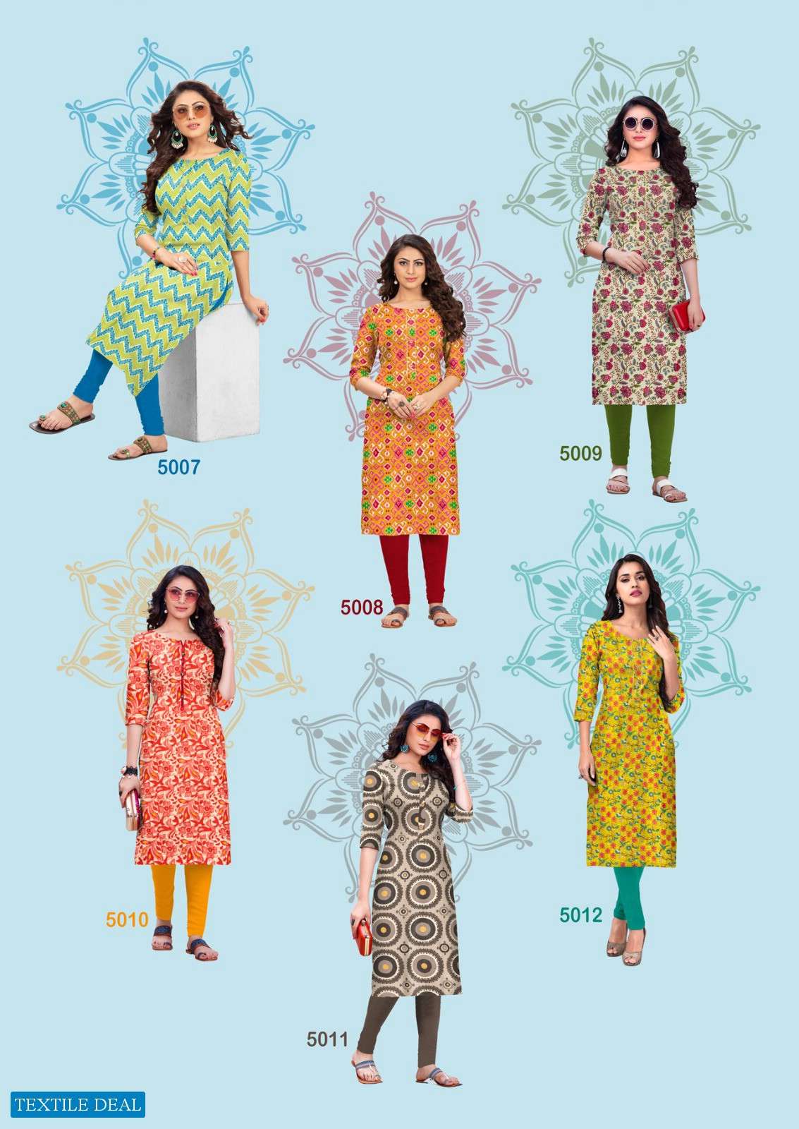 Radhika Traditional Vol-5 Cotton Printed Long Kurtis Wholesale catalog