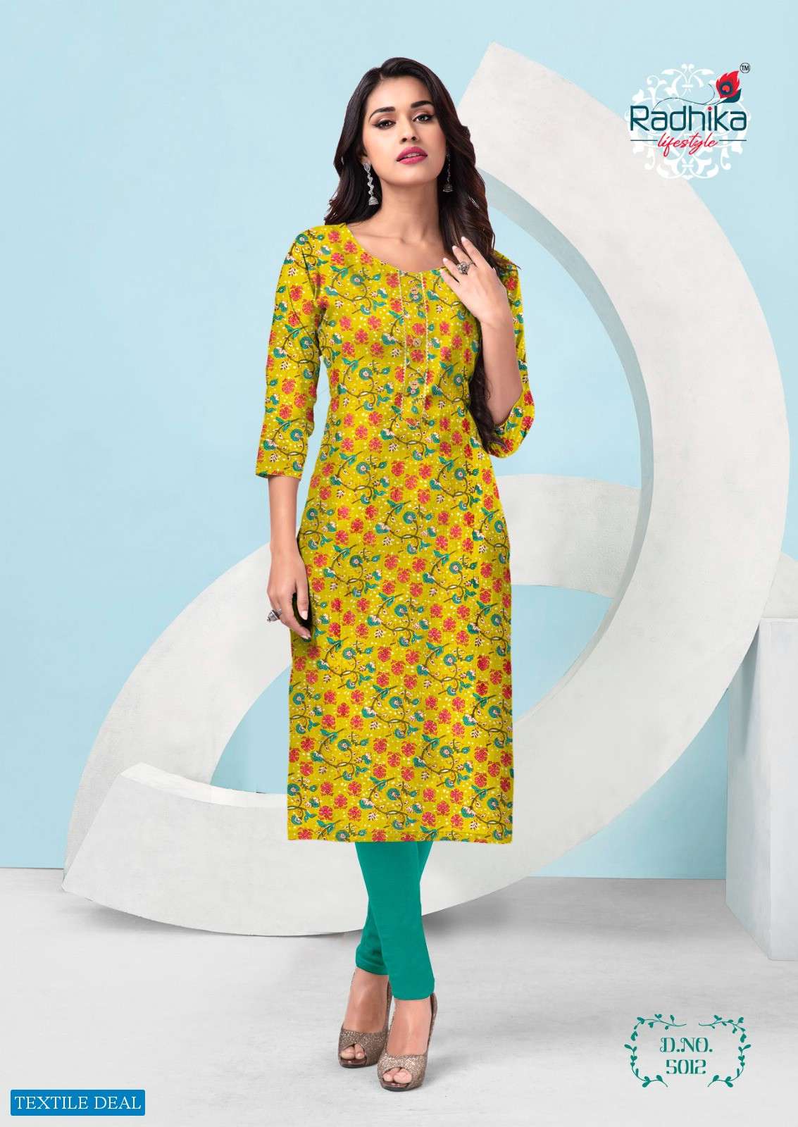 Radhika Traditional Vol-5 Cotton Printed Long Kurtis Wholesale catalog