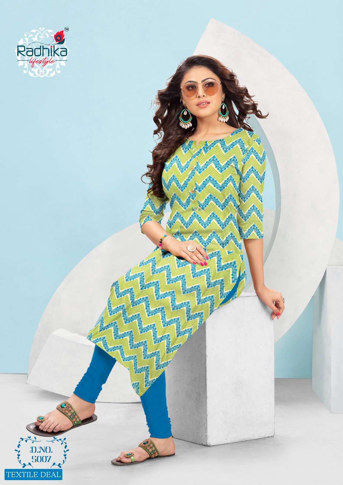 Radhika Traditional Vol-5 Cotton Printed Long Kurtis Wholesale catalog