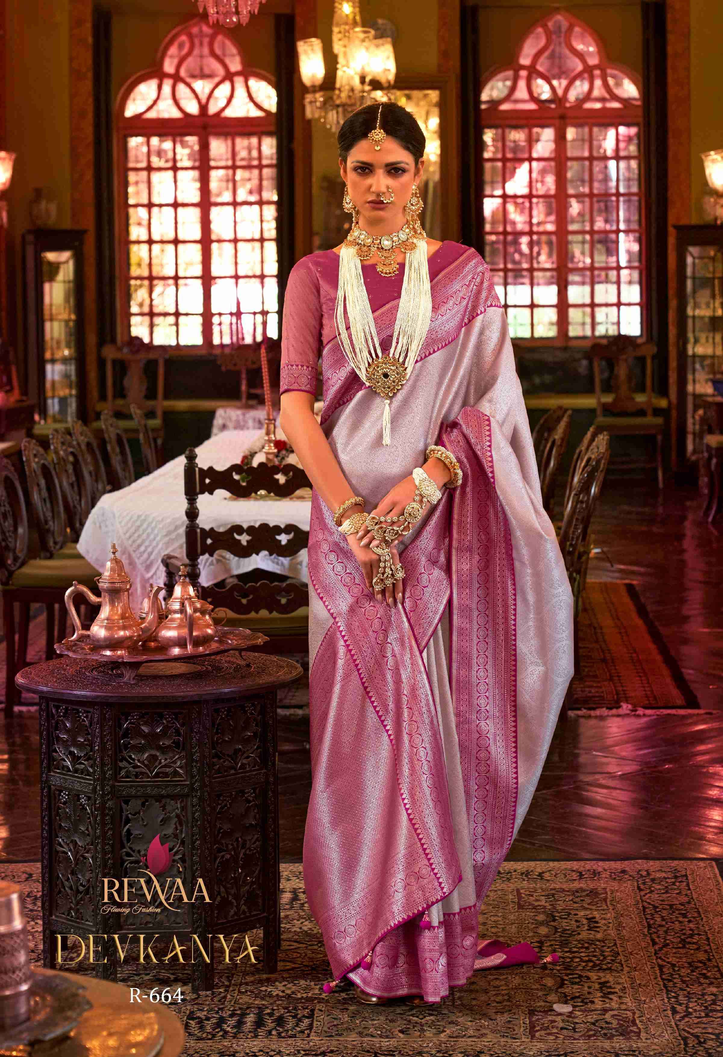 Rewaa Devkanya Designer Kanjivaram Silk Saree Wholesale catalog