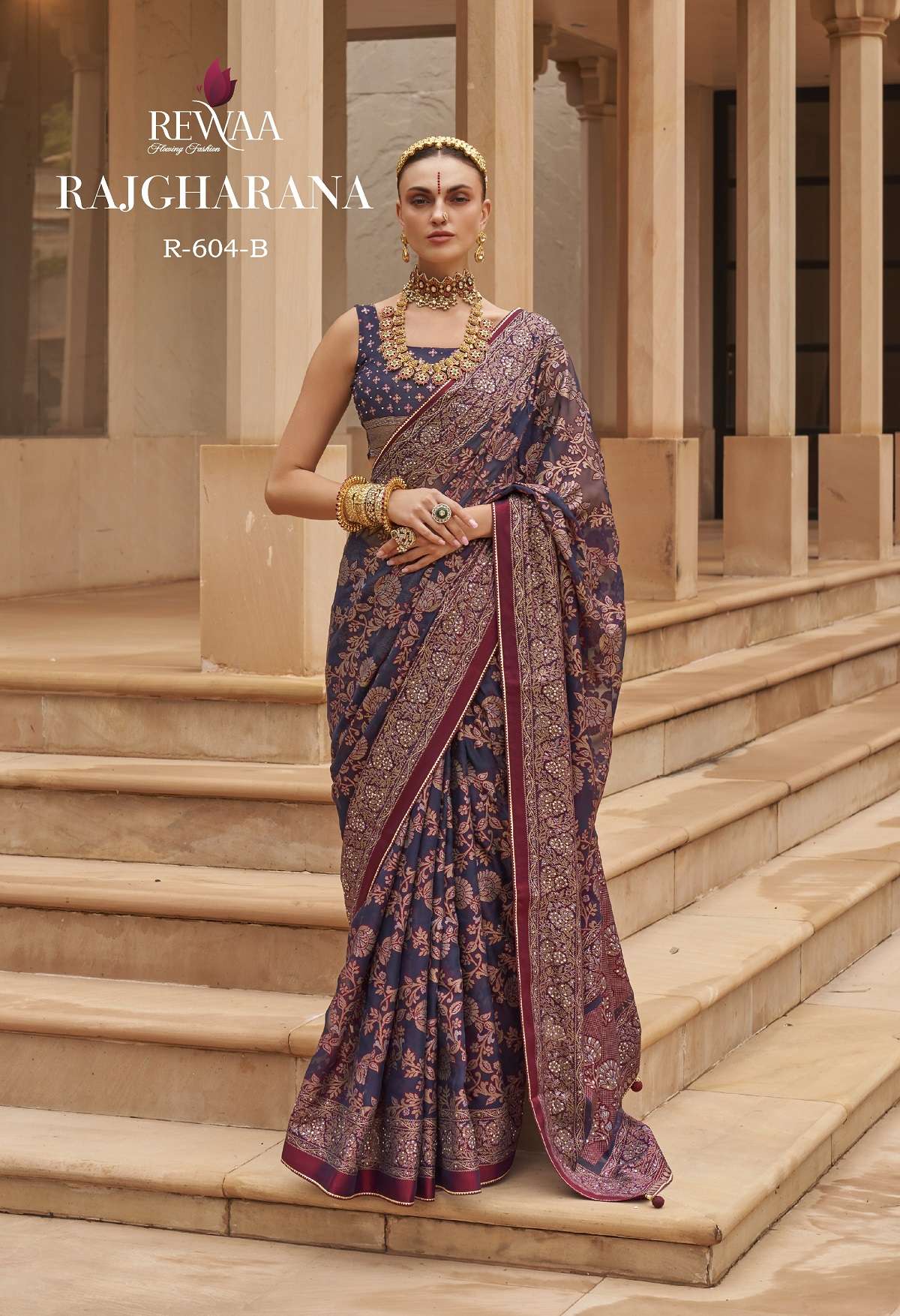 Rewaa Rajgharana Designer Banarasi Brasso Saree Wholesale catalog