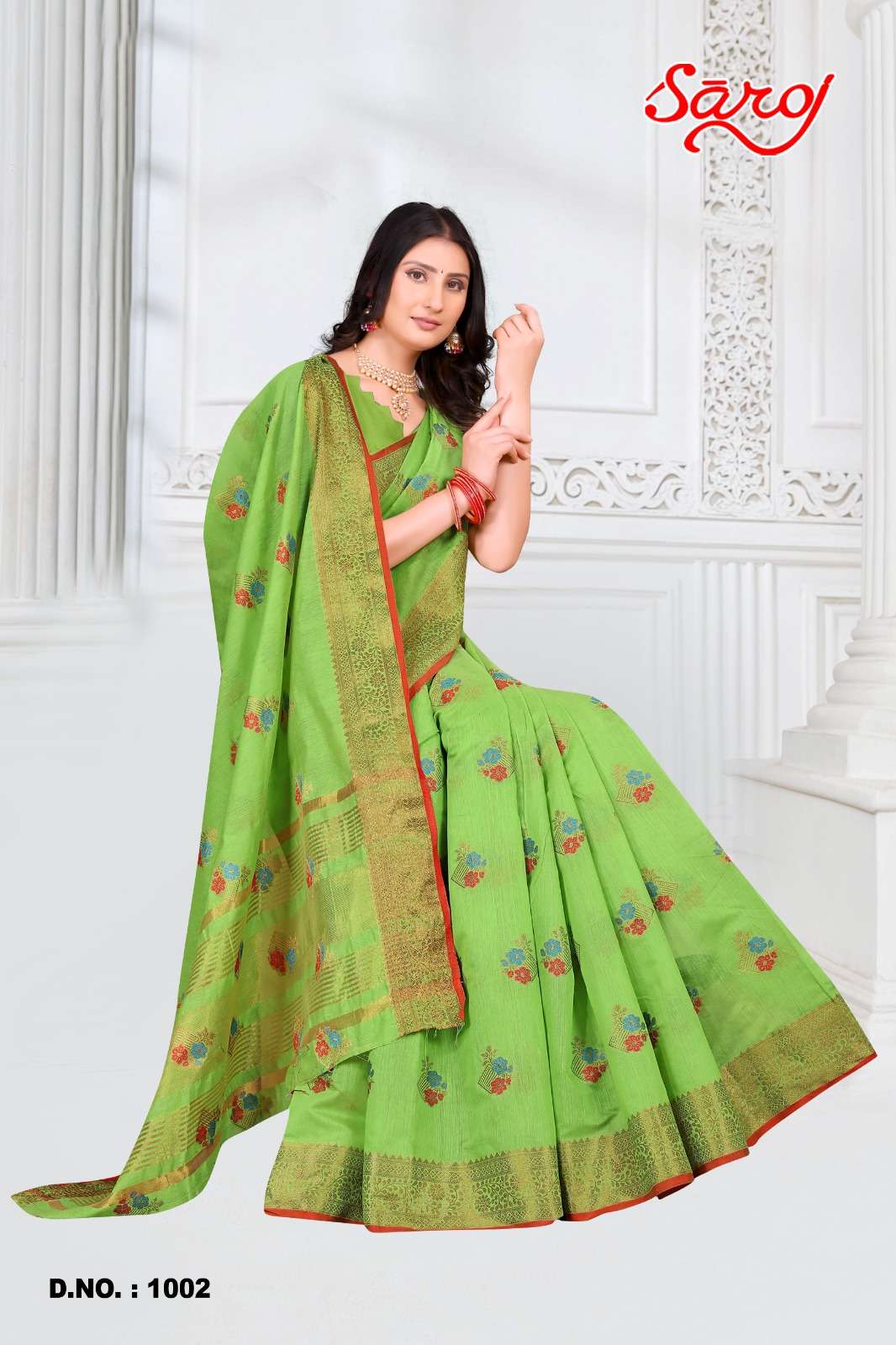 Saroj textile presents Shandaar vol-4 Cotton Designer sarees catalogue