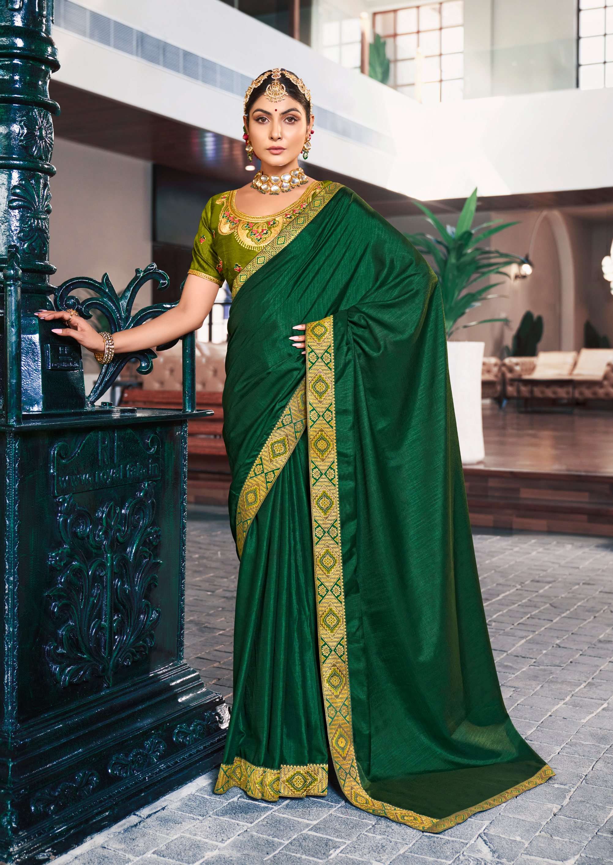 Selena Vol 4 Fancy Plain Vichitra Silk Saree Wholesale catalog