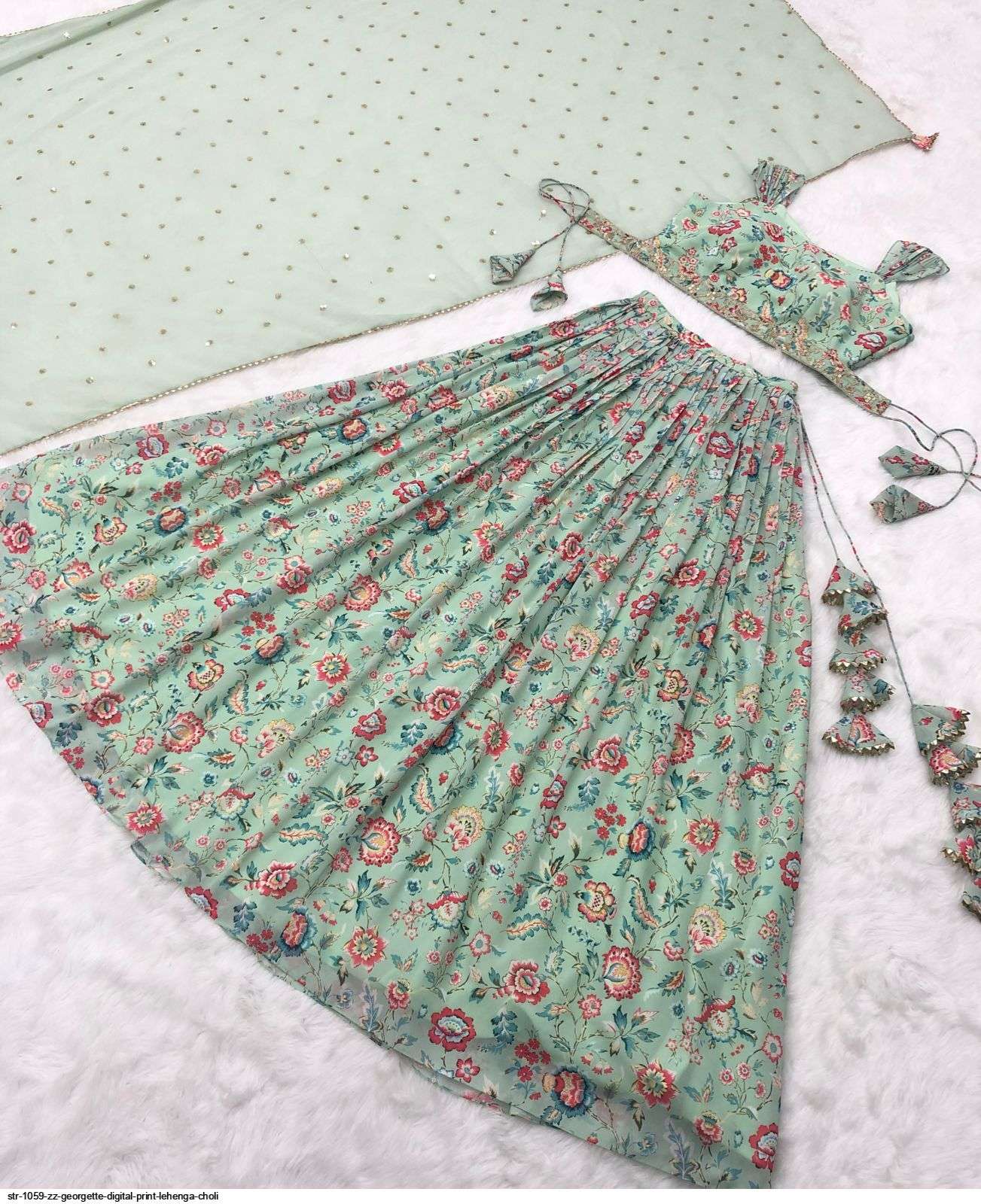 STR 1059 ZZ GEORGETTE DIGITAL PRINT LEHENGA CHOLI Wholesale catalog