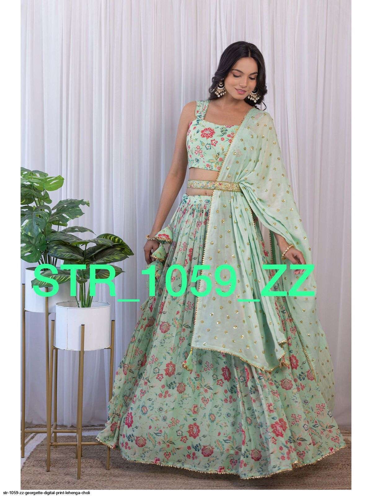 STR 1059 ZZ GEORGETTE DIGITAL PRINT LEHENGA CHOLI Wholesale catalog
