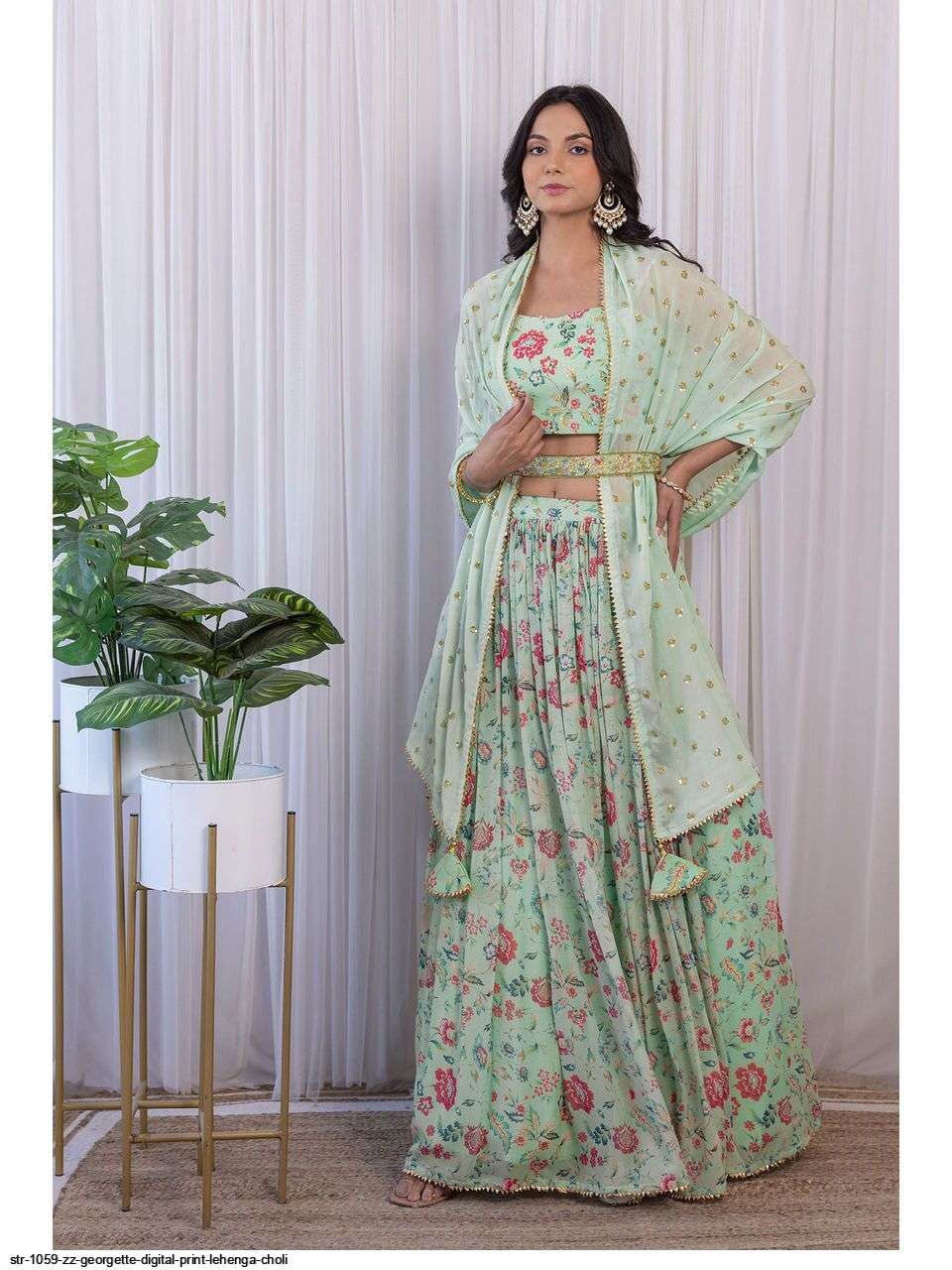 STR 1059 ZZ GEORGETTE DIGITAL PRINT LEHENGA CHOLI Wholesale catalog