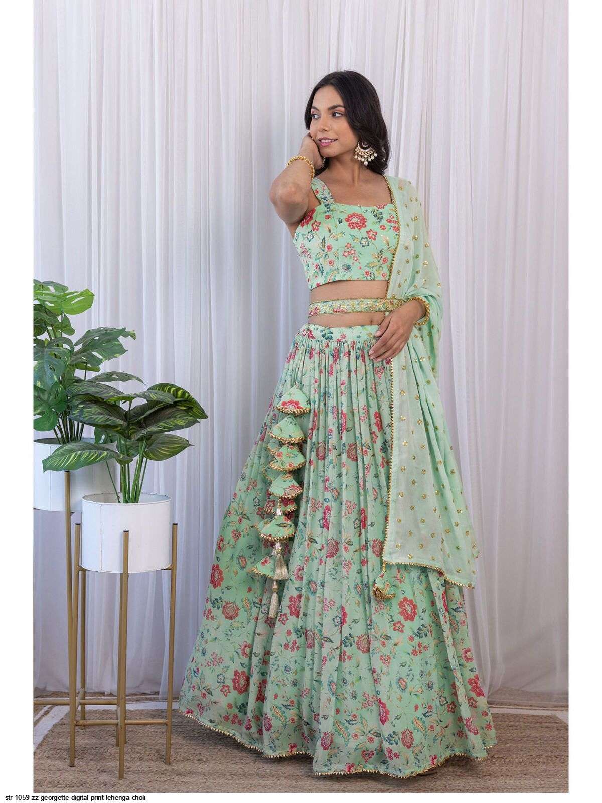 STR 1059 ZZ GEORGETTE DIGITAL PRINT LEHENGA CHOLI Wholesale catalog