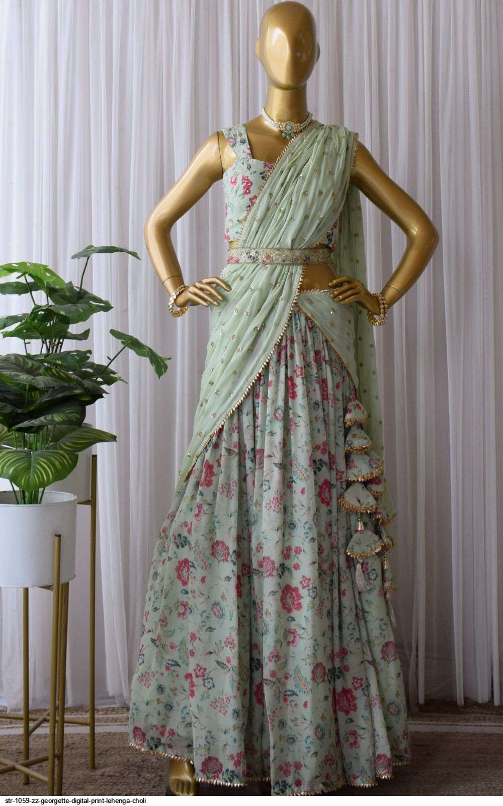 STR 1059 ZZ GEORGETTE DIGITAL PRINT LEHENGA CHOLI Wholesale catalog