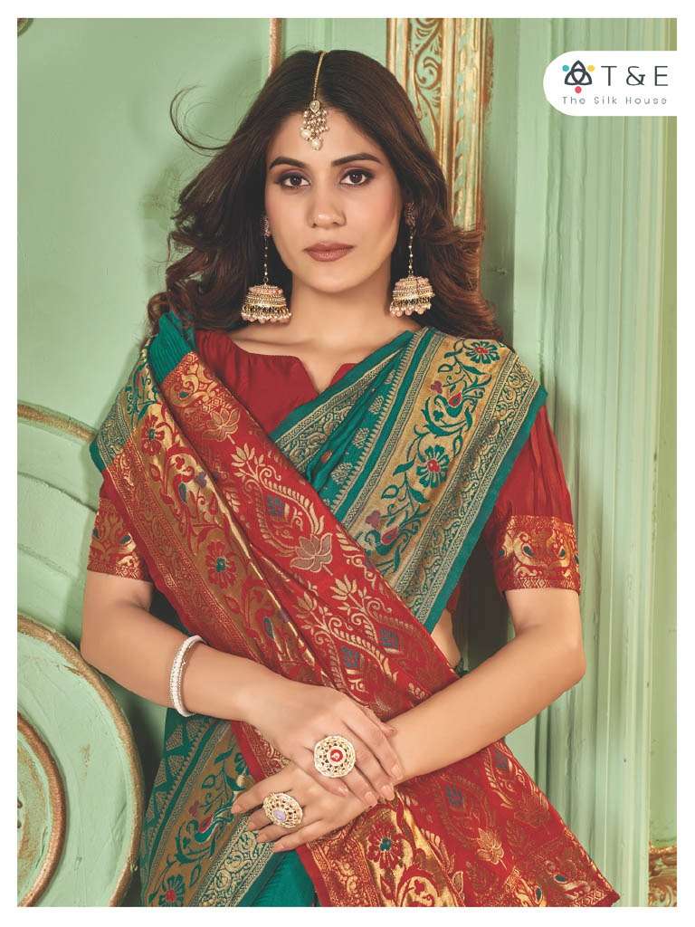 T And E Anika Silk Festive Designer Saree Wholesale catalog