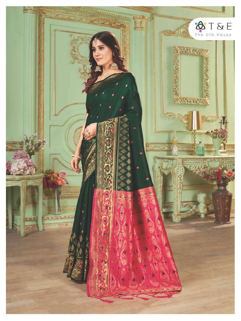T And E Anika Silk Festive Designer Saree Wholesale catalog