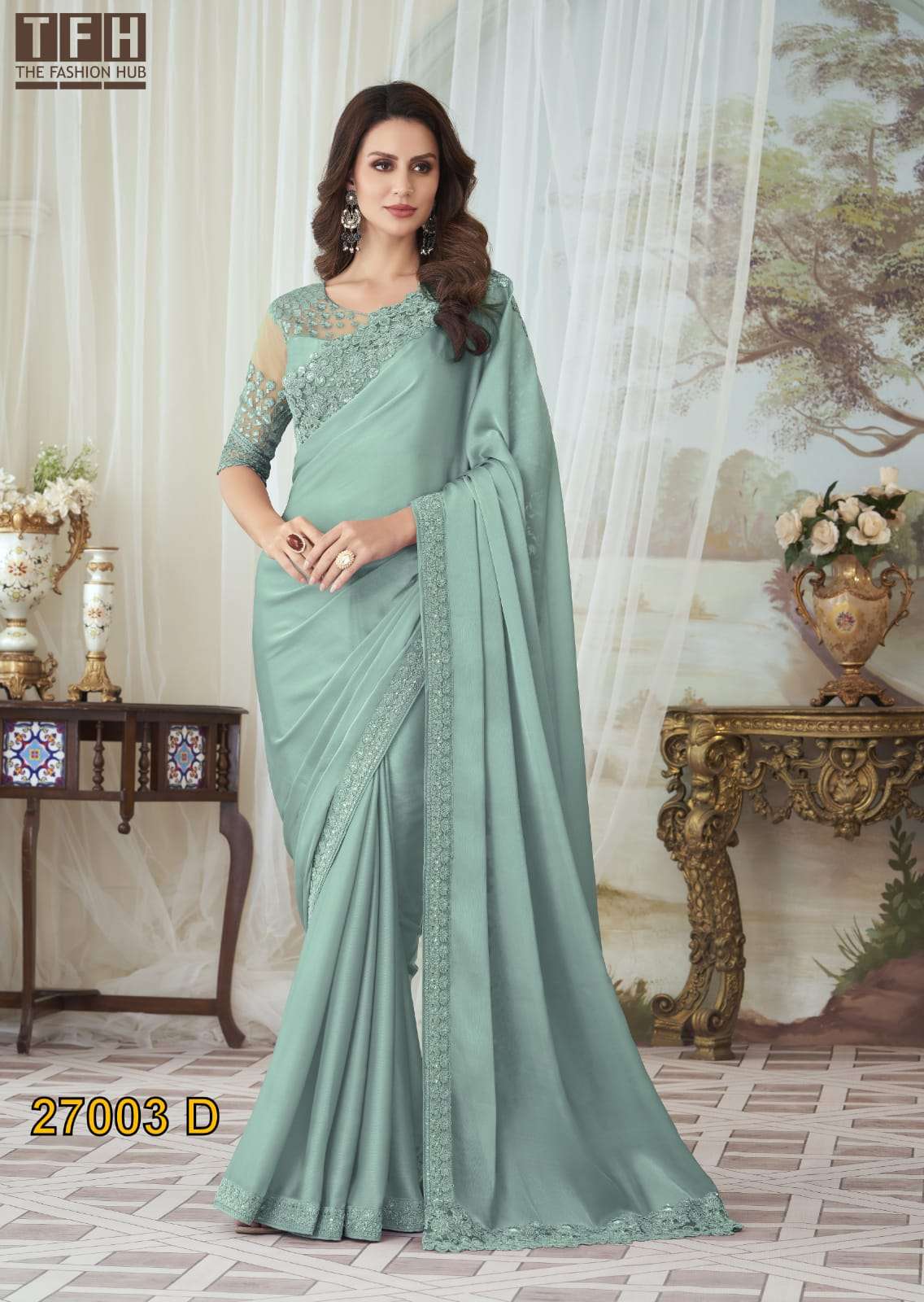 Tfh Silver Screen 27003 Exclusive Designer Saree Wholesale catalog