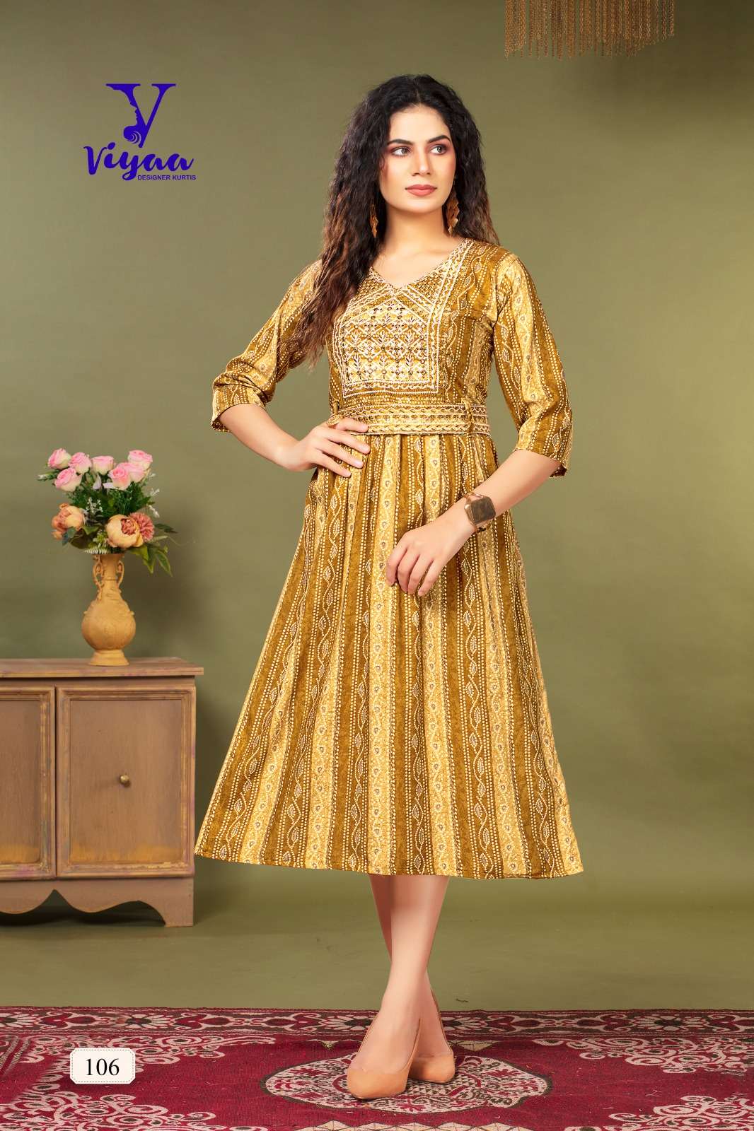 VIYAA DESIGNER NORA BELT V1 Kurti Wholesale catalog