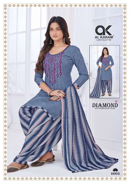 Al karam Diamond Vol-4 – Dress Material Wholesale catalog