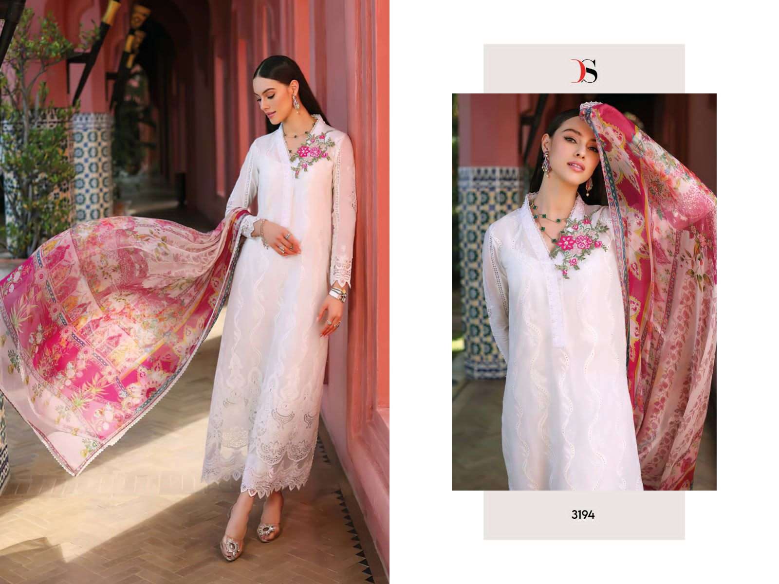 Deepsy Noor Luxury Chikankari Lawn 23 Designer Pakistani Suits Wholesale catalog