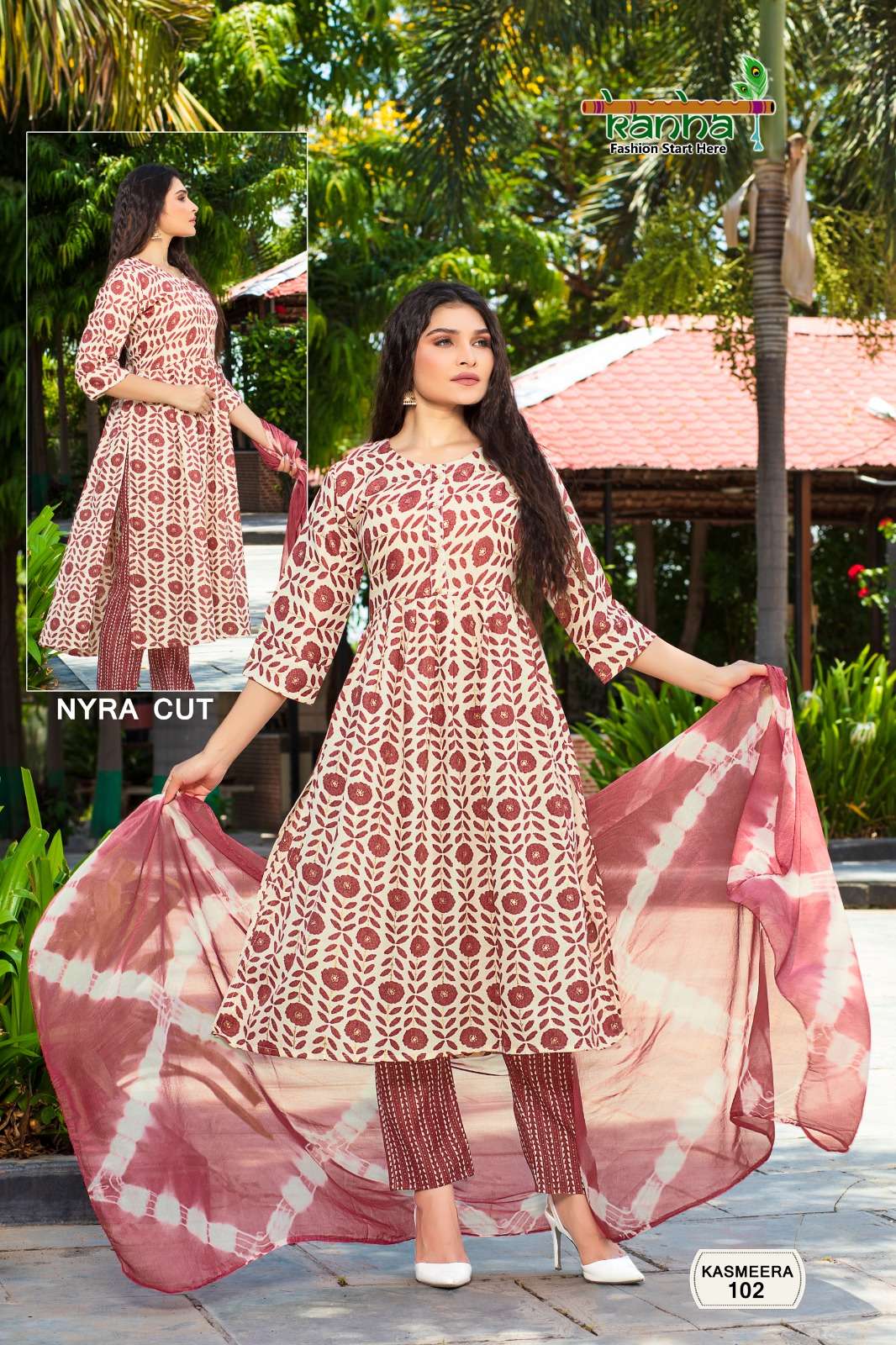 Kanha KASMEERA NAYERA CUT Kurti Wholesale catalog