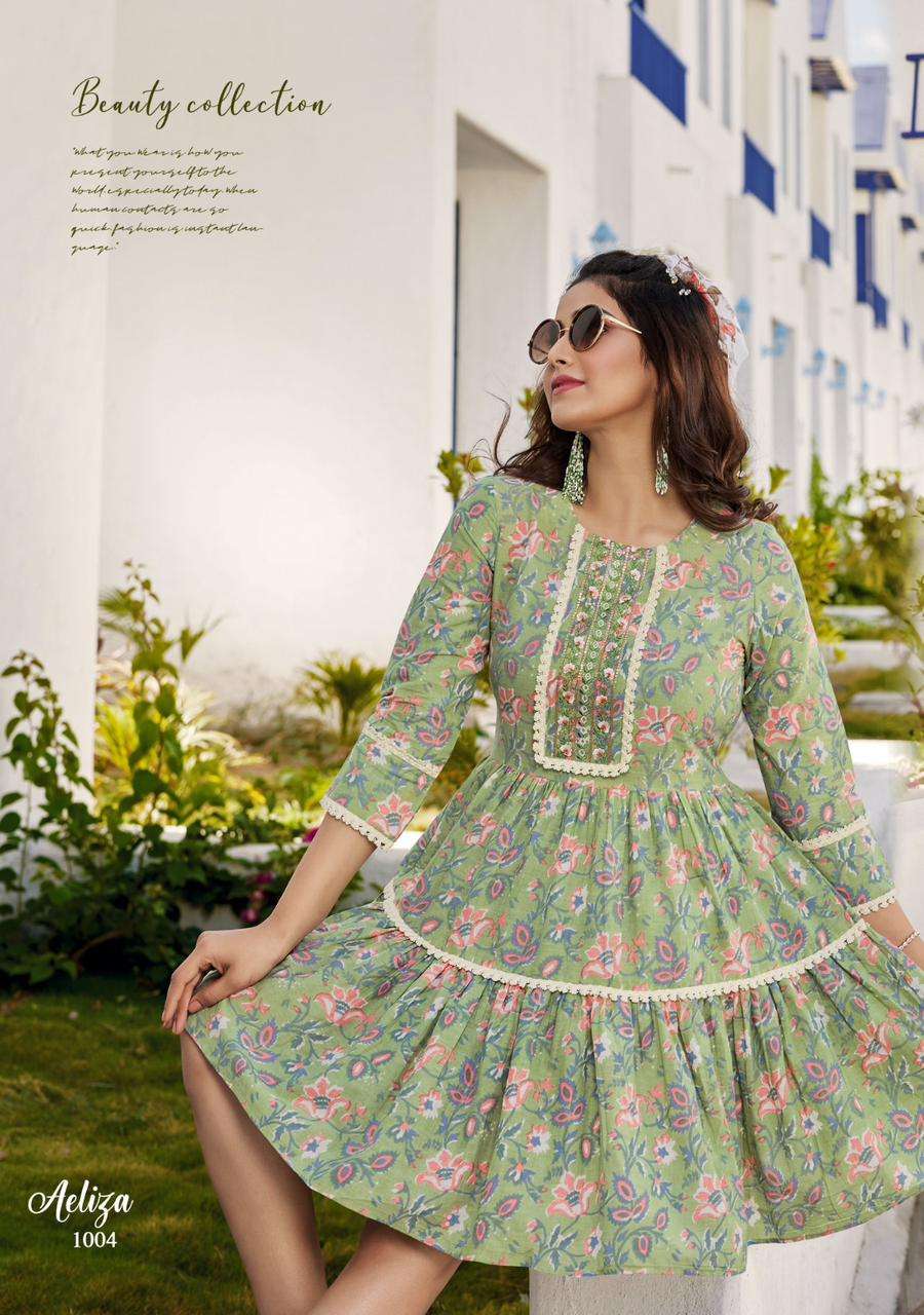 Ladies Flavour Aeliza Kurti WHolesale catalog