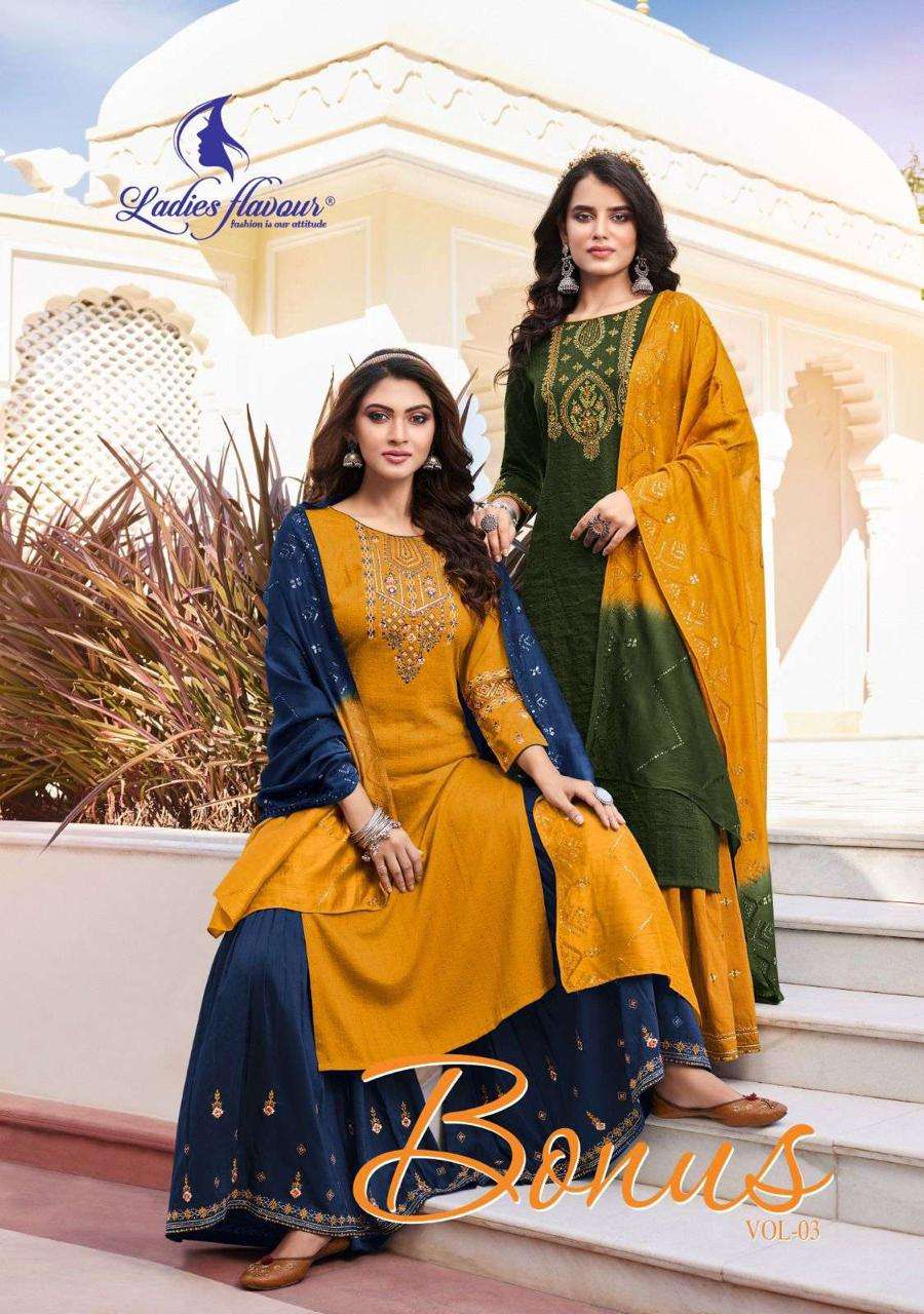 Ladies Flavour Bonus Vol 3 Kurti Wholesale catalog